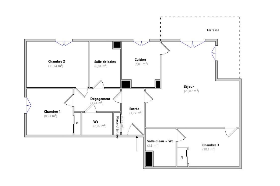 Magnifique 4 pièces de 80 m2 en location meublée